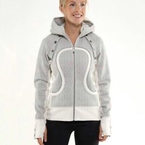 Lululemon Scuba Hoodie Special Edition Ghost Herringbone Detachable Sleeves